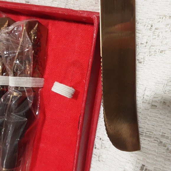 THAILAND PURE NICKEL BRONZE SET KNIVES - Picture 5 of 5